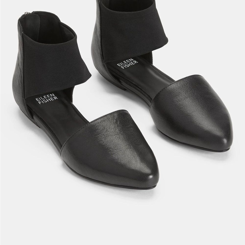 Eileen Fisher Allot Tumbled Leather Flat 7
